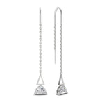 0.84 Carat Luna Threader Earrings 14K - White Gold