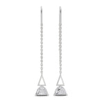 0.84 Carat Luna Threader Earrings 14K - White Gold