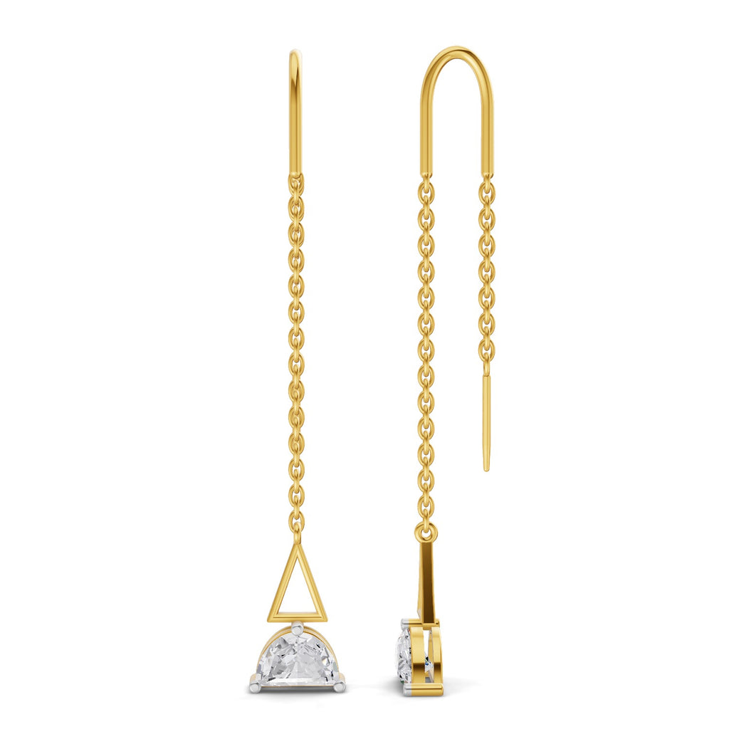 0.84 Carat Luna Threader Earrings 14K