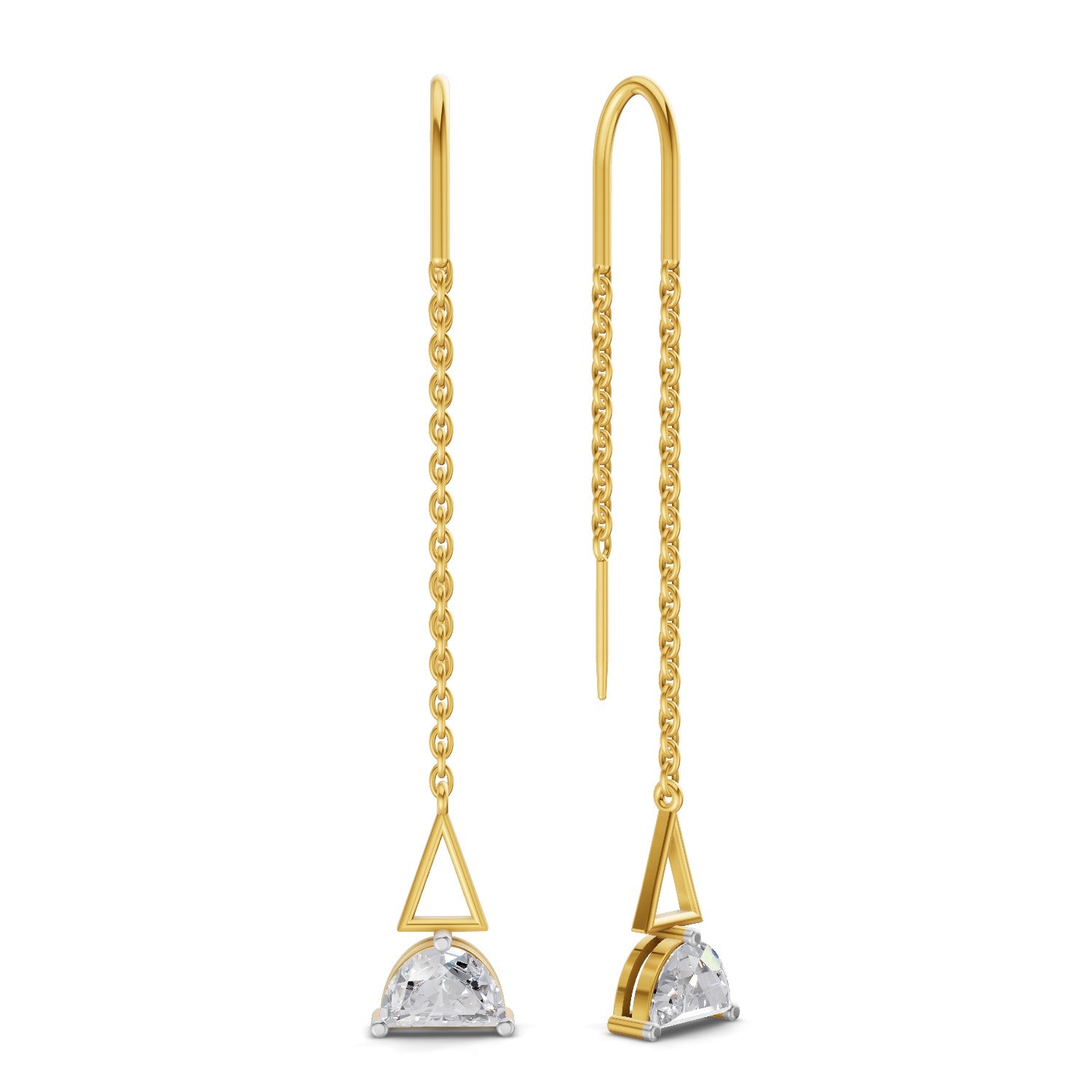 0.84 Carat Luna Threader Earrings 14K