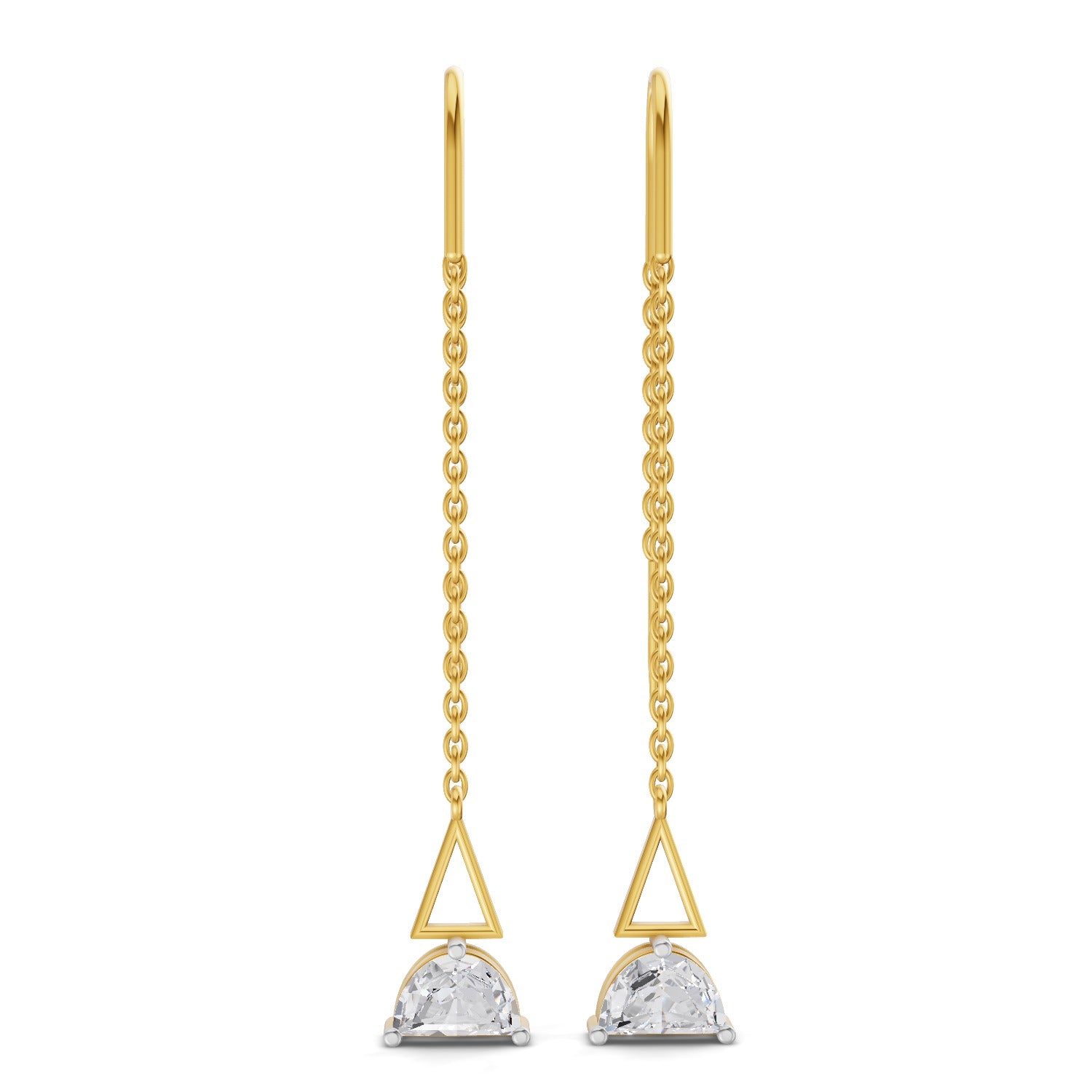 0.84 Carat Luna Threader Earrings 14K