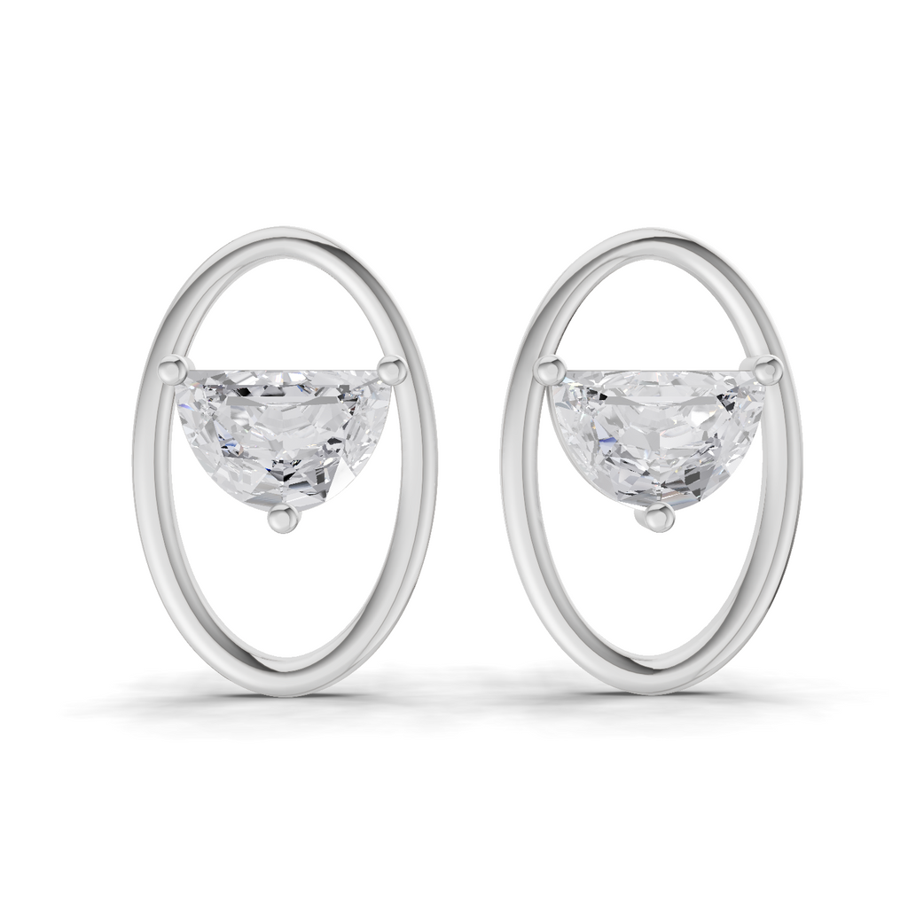 1.37 Carat Luna Threader Earrings 14K - White Gold