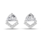0.71 Carat Bridal Wear Inverted Edges Earrings 14K - White Gold