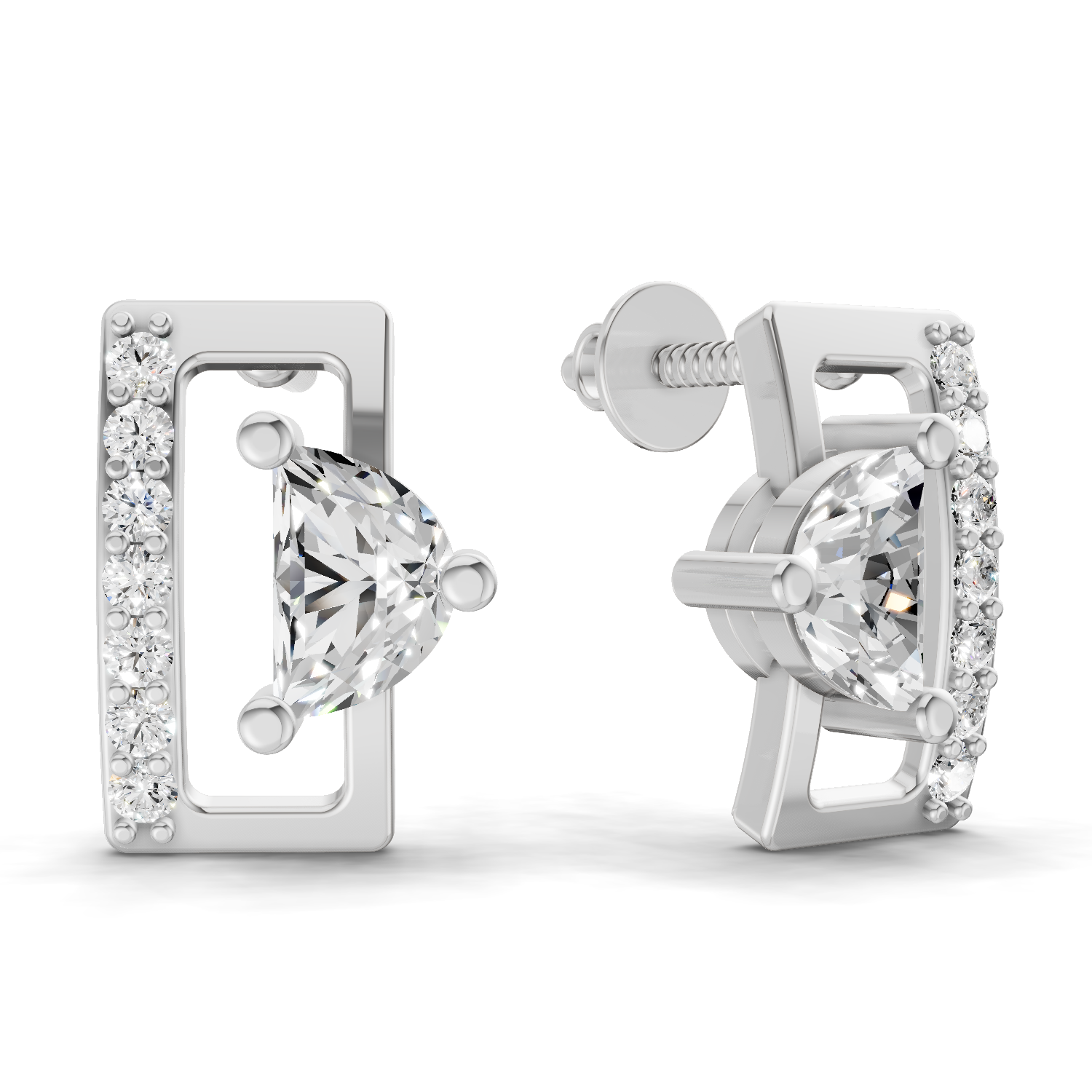 0.66 Carat Messika move uno Earrings 14K - White Gold