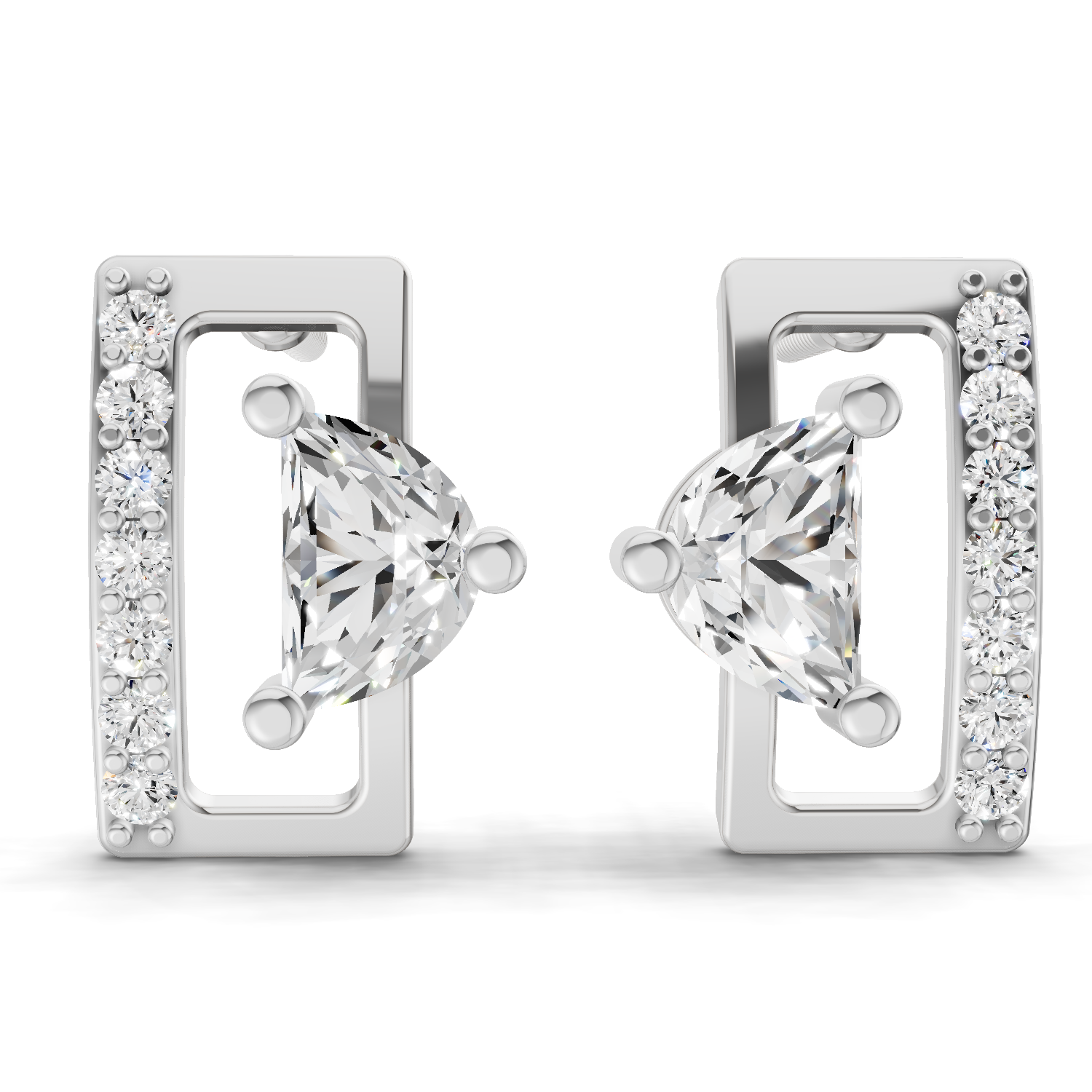 0.66 Carat Messika move uno Earrings 14K - White Gold