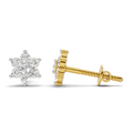 0.2 Carat Flower Cluster Studs Earrings 14K