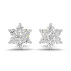 0.2 Carat Flower Cluster Studs Earrings 14K