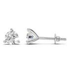 0.1 Carat 3-Prong Martini Earrings 14K - White Gold