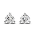 0.1 Carat 3-Prong Martini Earrings 14K - White Gold