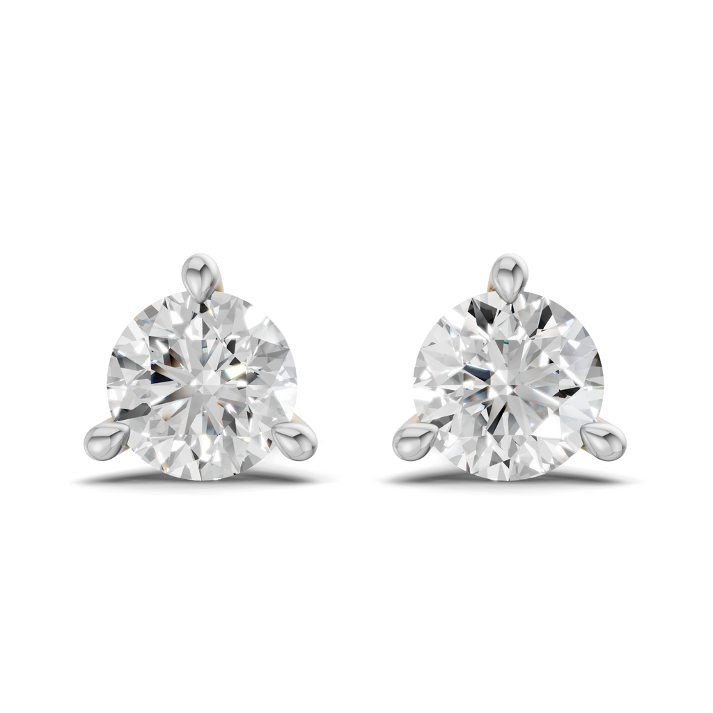 0.1 Carat 3-Prong Martini Earrings 14K