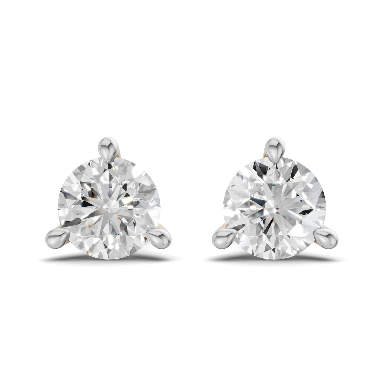 0.1 Carat 3-Prong Martini Earrings 14K