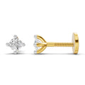 0.1 Carat Solitaire Diamond Stud Earrings 14K