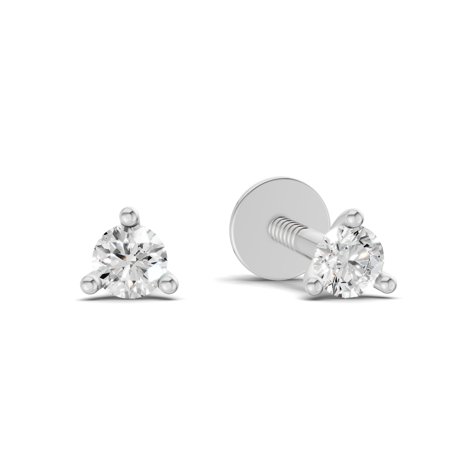 0.19 Carat Celeste Classic Diamond Studs Earrings 14K - White Gold