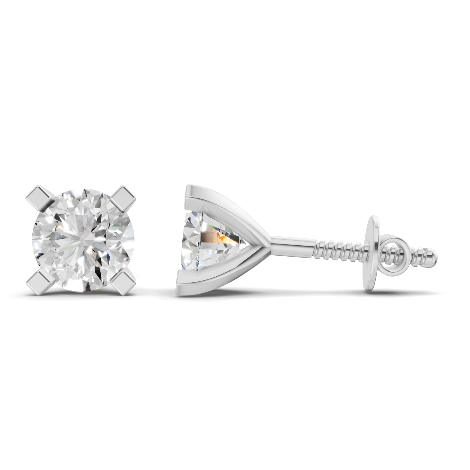 0.19 Carat Timeless Brilliance Studs Earrings 14K - White Gold