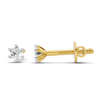 0.19 Carat Round Diamond Solitaire Studs Earrings 14K