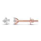 0.09 Carat 4-Prong Studs Earrings 14K - Rose Gold