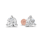 0.15 Carat 3-Prong Studs Earrings 14K - Rose Gold
