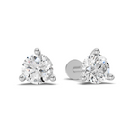 0.15 Carat 3-Prong Studs Earrings 14K - White Gold