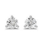 0.15 Carat 3-Prong Studs Earrings 14K - White Gold