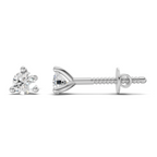 0.1 Carat 3-Prong Studs Earrings 14K - White Gold