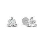 0.1 Carat 3-Prong Studs Earrings 14K - White Gold