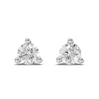0.1 Carat 3-Prong Studs Earrings 14K - White Gold