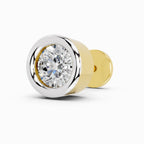 0.20 Carat Bezel Solitaire Diamond Nose Pin 14K