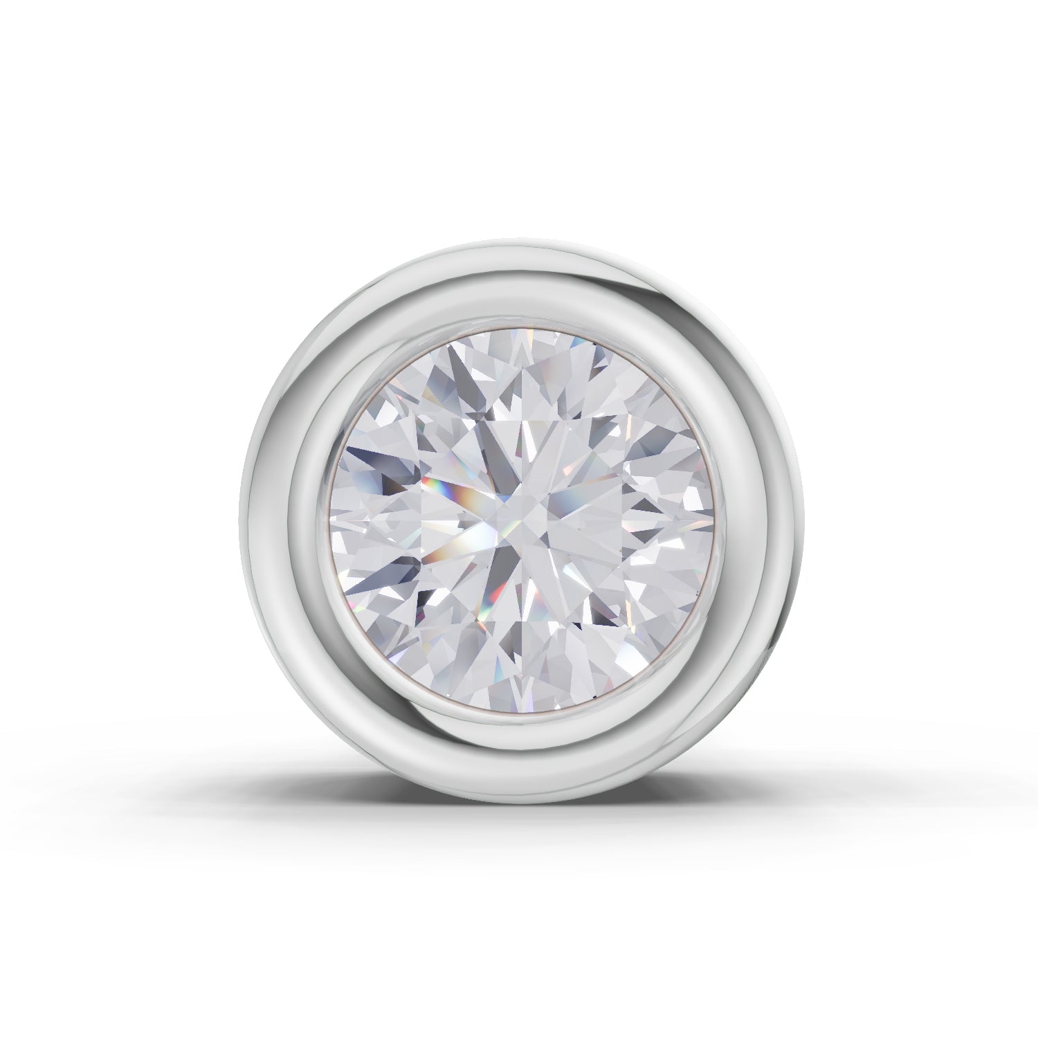 0.20 Carat Bezel Solitaire Diamond Nose Pin 14K