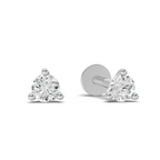 0.08 Carat 3-Prong Studs Earrings 14K - White Gold