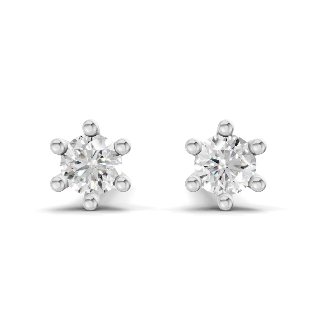 0.09 Carat Single Round Diamond Stud Earring 14K - Rose Gold