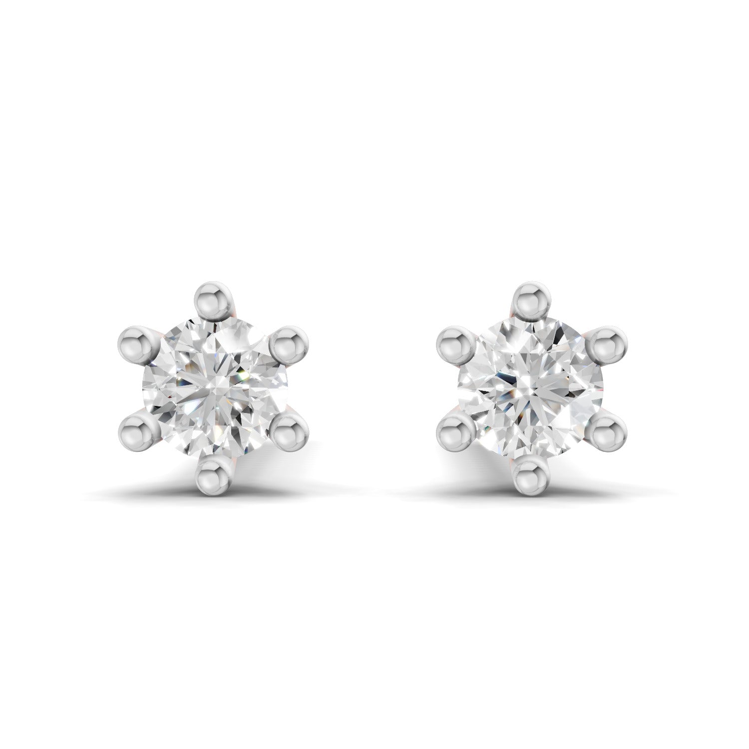 0.09 Carat Single Round Diamond Stud Earring 14K - Rose Gold