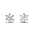 0.09 Carat Single Round Diamond Stud Earring 14K - White Gold