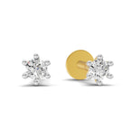 0.09 Carat Single Round Diamond Stud Earring 14K