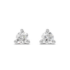 0.13 Carat tri-prong Earrings 14K - White Gold
