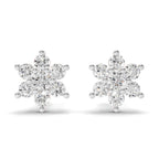 0.22 Carat Snowflake Diamond Studs Earring 14K - Rose Gold