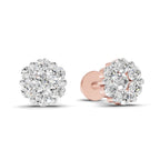 0.17 Carat Magnolia Floral Diamond Stud Earring 14K - Rose Gold