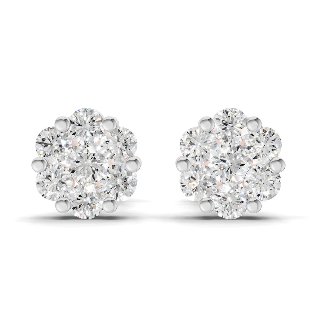 0.17 Carat Magnolia Floral Diamond Stud Earring 14K - Rose Gold