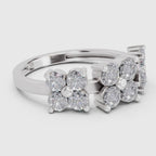 Sparkling Floral Diamond Ring