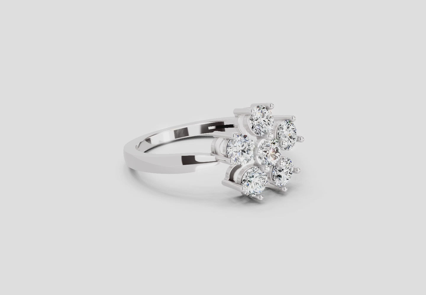 Enchanting Floral Diamond Ring