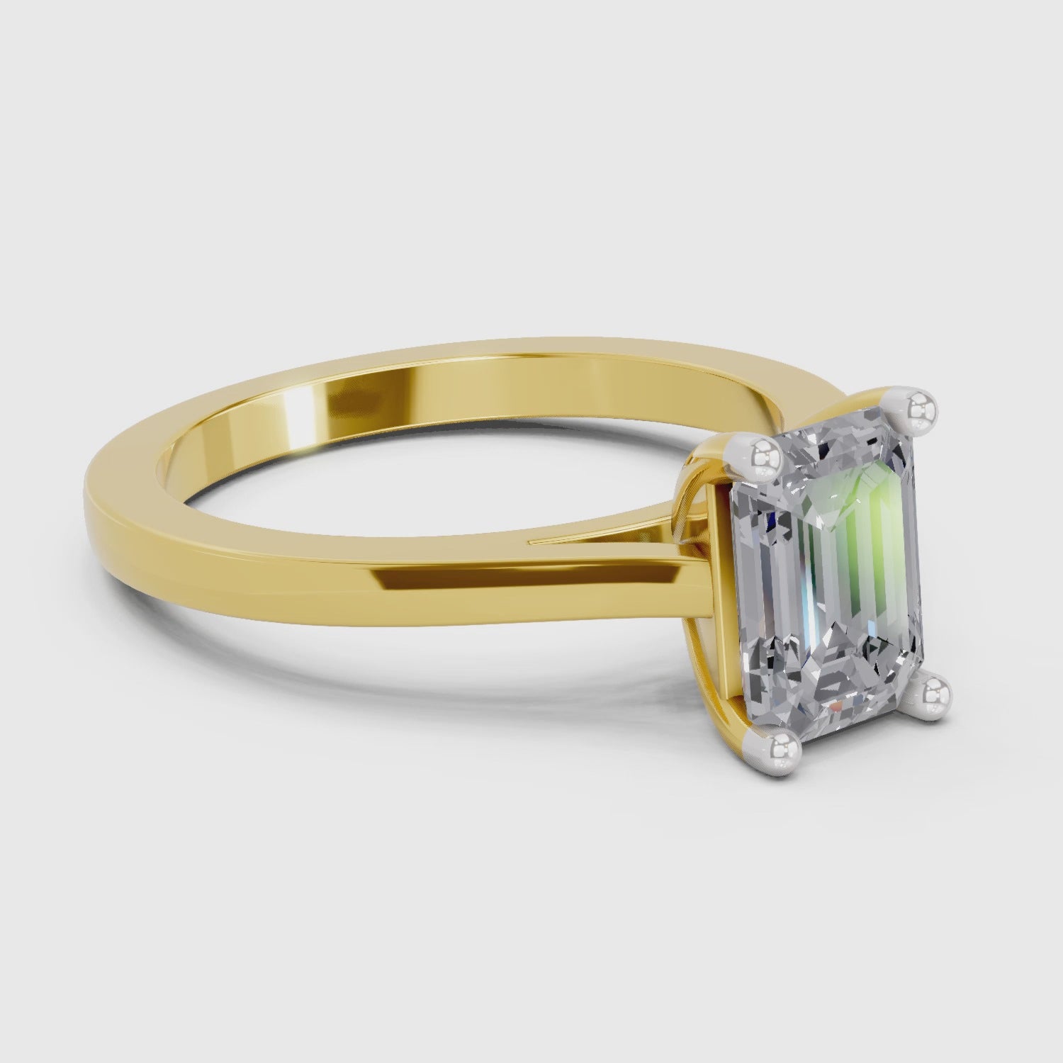 Sublime Emerald-Cut Solitaire Diamond Ring