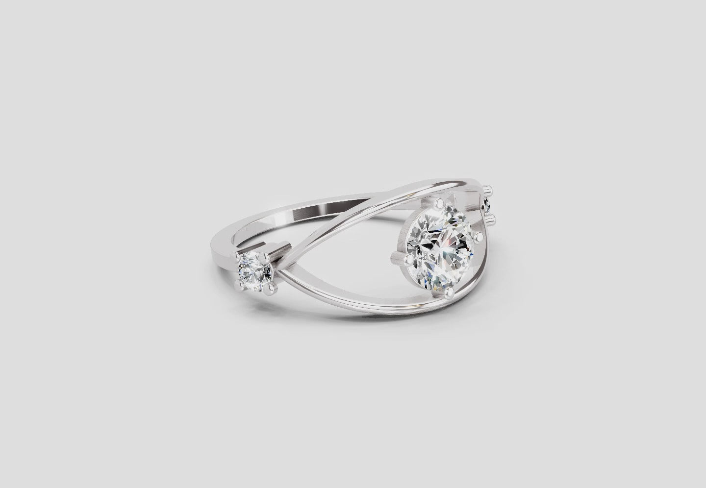 Celestial Evil Eye Solitaire Diamond Ring