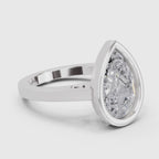 Radiant Pear Solitaire Diamond Ring