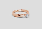 Opulent Round Solitaire Diamond Ring