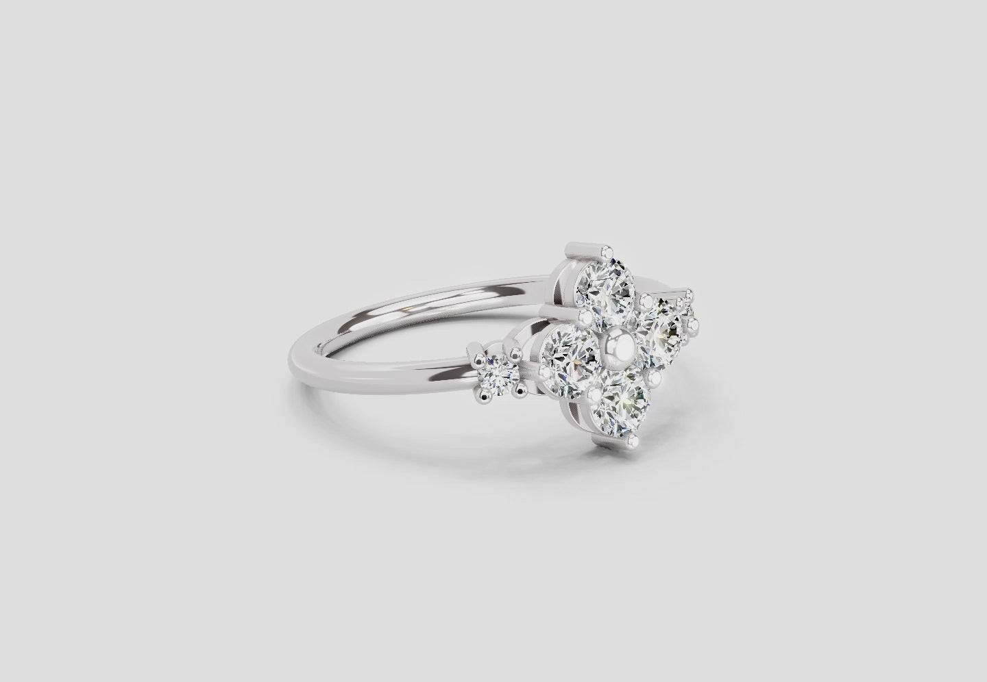 Elegant Cluster Diamond Ring
