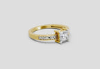 Delicate Princess-Cut Solitaire Diamond Ring