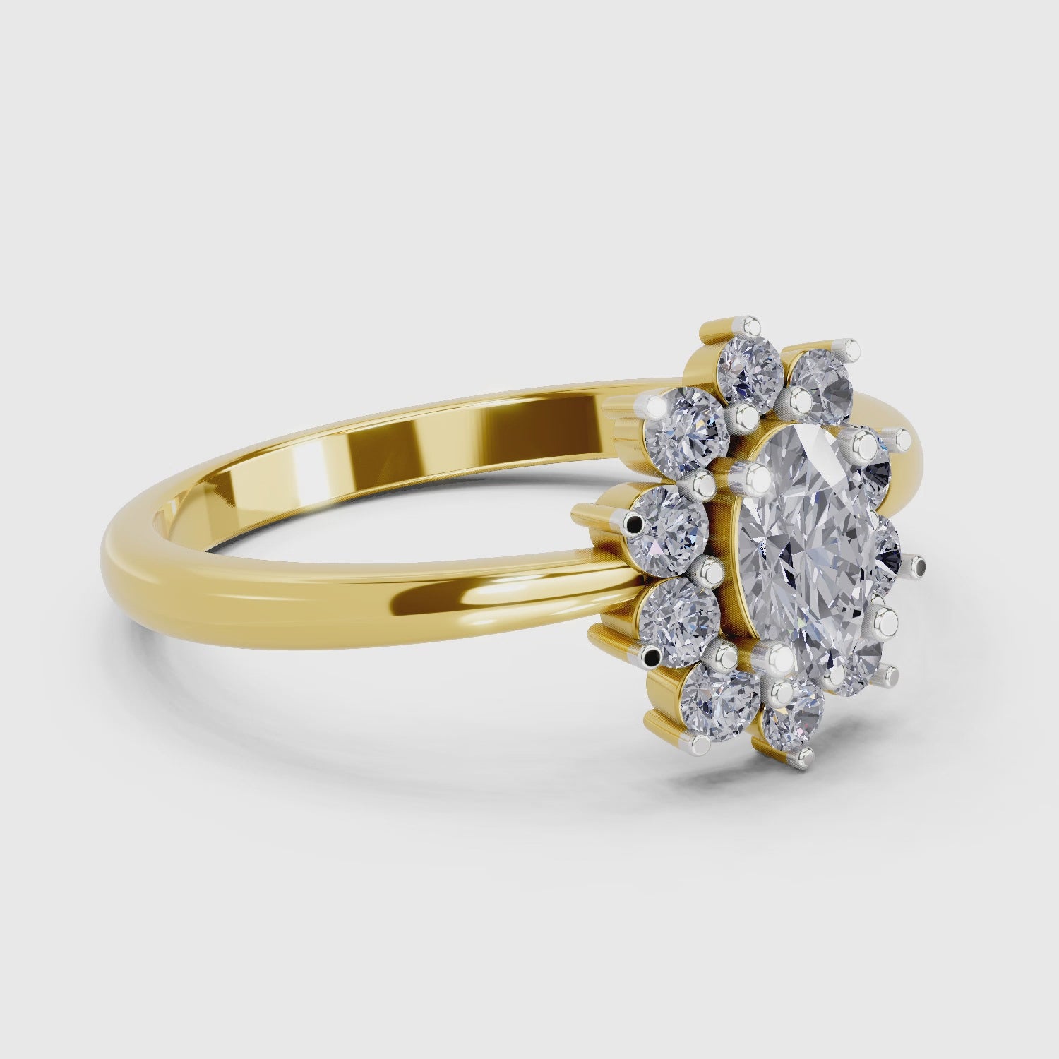 Classic Oval Diamond Engagement Ring