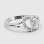 Stunning Heart Diamond Engagement Ring
