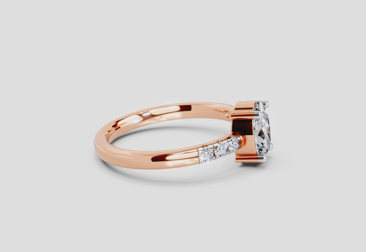 Luminous Oval Solitaire Diamond Ring