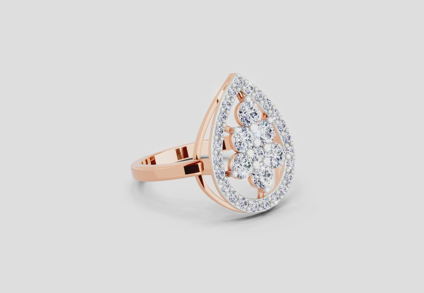 Resplendent Round Cluster Diamond Ring