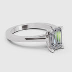 Sublime Emerald-Cut Solitaire Diamond Ring